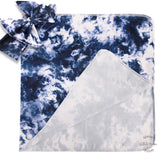 Baby Tie Dye Swaddle Wrap with Hairband SR079 | NB | Navy Blue